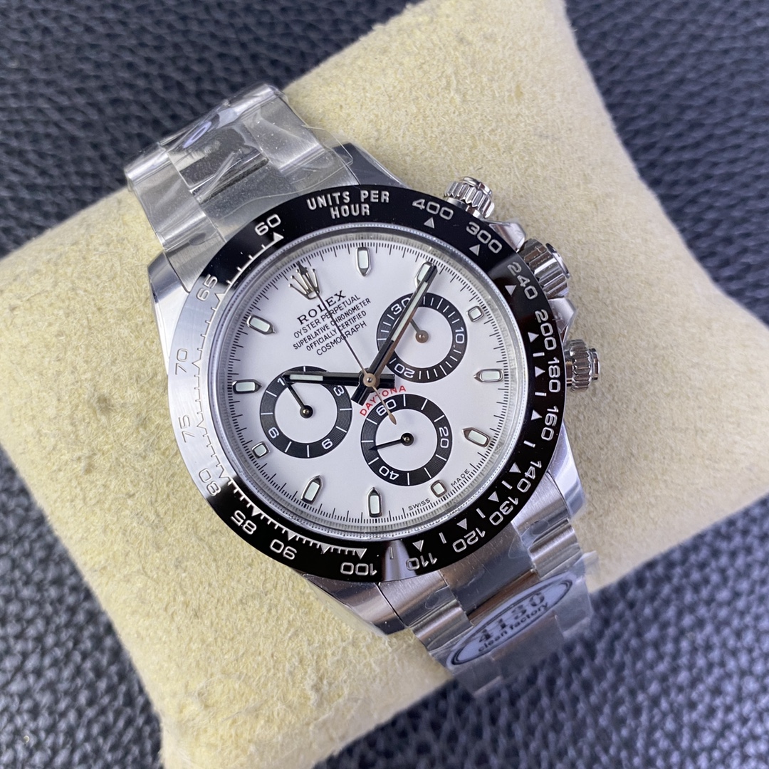 ロレックス デイトナ 116650LN 白パンダ|CLEANファクトリー 丹東4130【スーパークローン】 - 画像 (6)