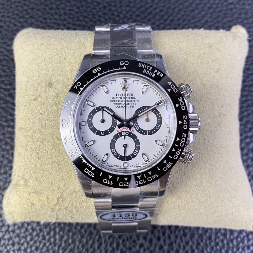 ロレックス デイトナ 116650LN 白パンダ|CLEANファクトリー 丹東4130【スーパークローン】