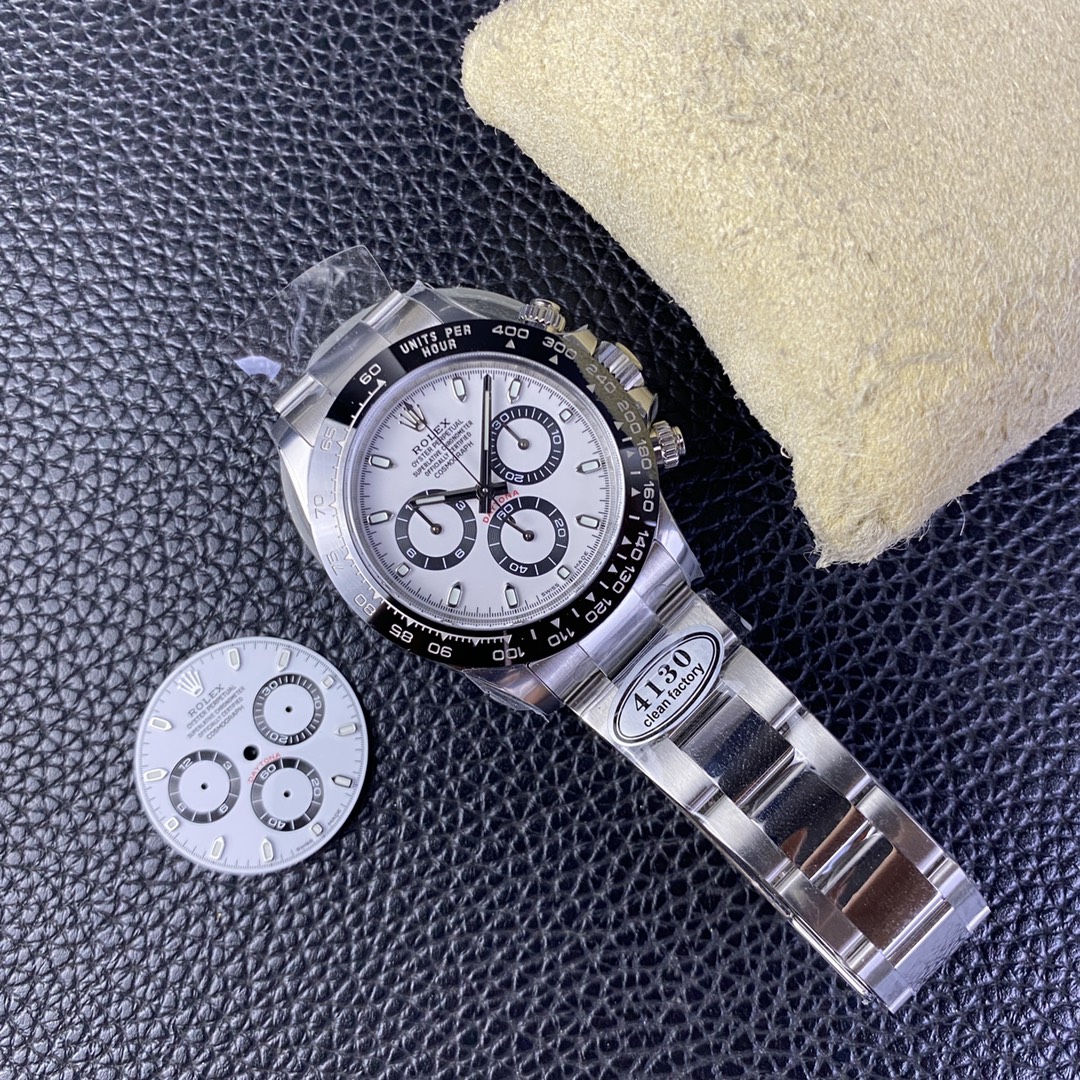 ロレックス デイトナ 116650LN 白パンダ|CLEANファクトリー 丹東4130【スーパークローン】 - 画像 (4)