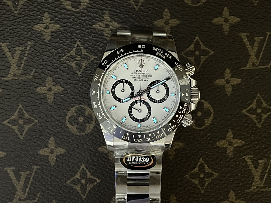 ロレックス デイトナ 116650LN 白パンダ|BT(Better)ファクトリー 丹東4130【スーパークローン】 - 画像 (9)
