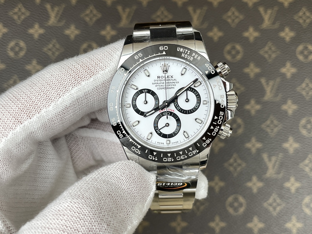 ロレックス デイトナ 116650LN 白パンダ|BT(Better)ファクトリー 丹東4130【スーパークローン】